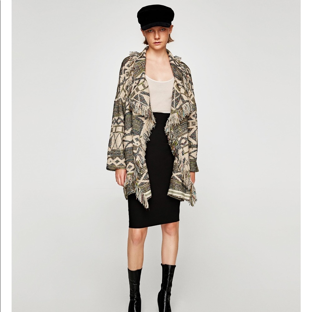 Bohemian style Coat with Fringes, NWT